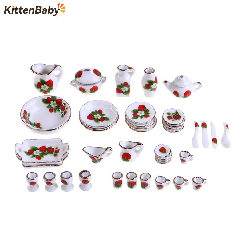 Tea Coffee Pot Set - 1 Bộ 1:12 Thu Nhỏ Nhà