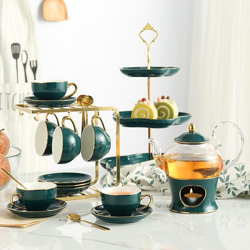 Tea Coffee Pot Set - Bắc Âu Bộ Trà Gốm Sứ