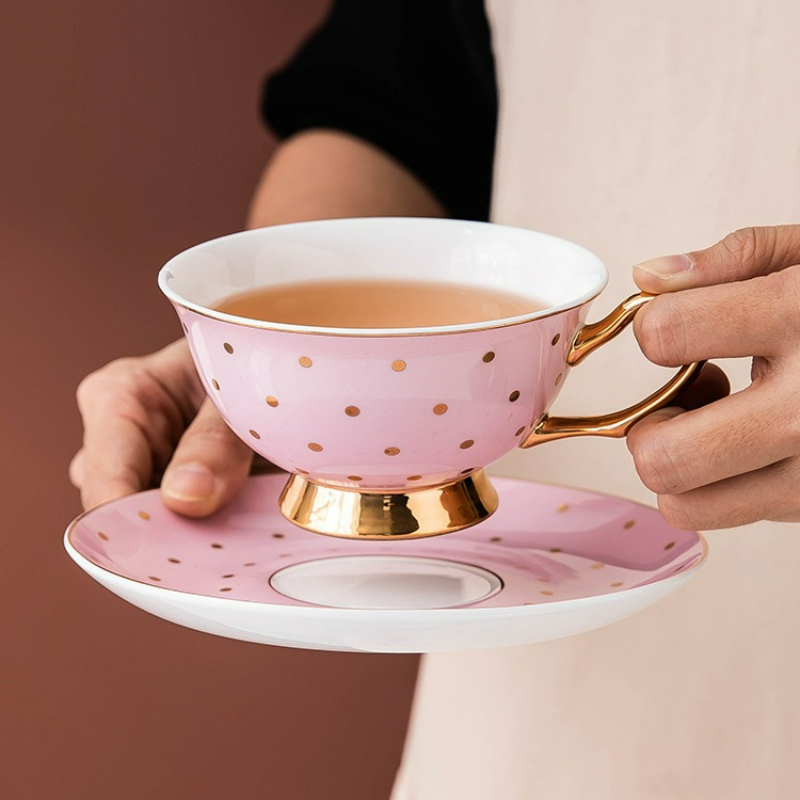 Ceramic Pink Coffee Mugs with  - đánh giá và giá Tea Coffee Pot Set
