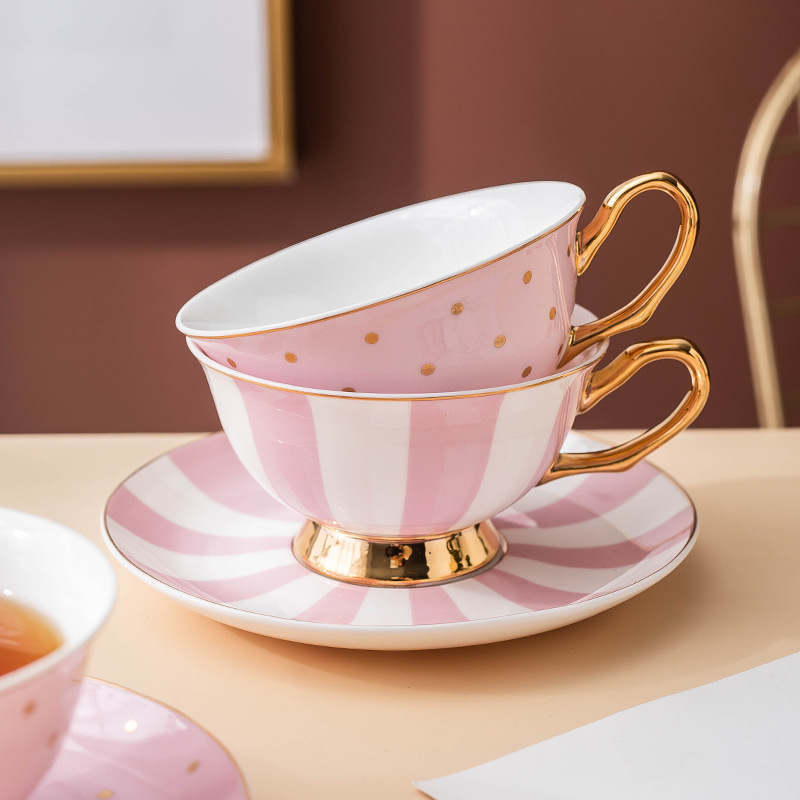 Ceramic Pink Coffee Mugs with  - đánh giá và giá Tea Coffee Pot Set