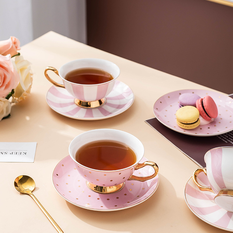 Ceramic Pink Coffee Mugs with  - đánh giá và giá Tea Coffee Pot Set