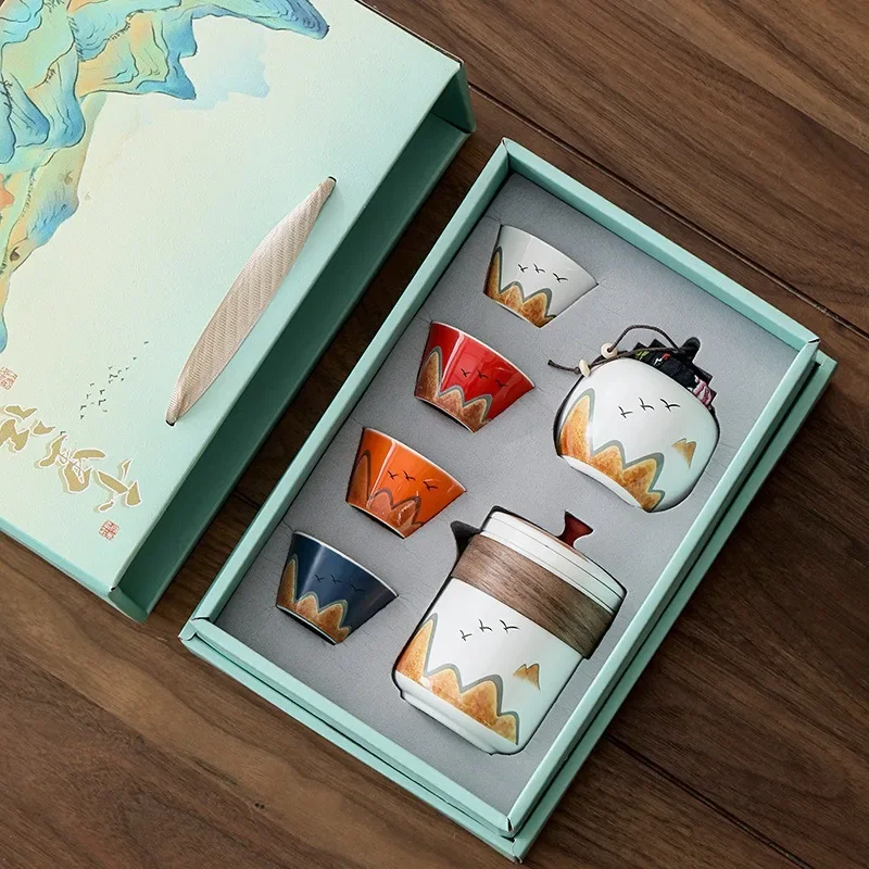 Gift Box,Chinese Style Ceramic - đánh giá và giá Tea Coffee Pot Set