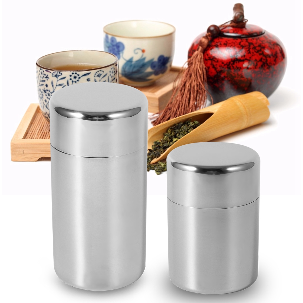 Stainless Steel Tea Leaf Tins  - đánh giá và giá Coffee Tea Sugar Set