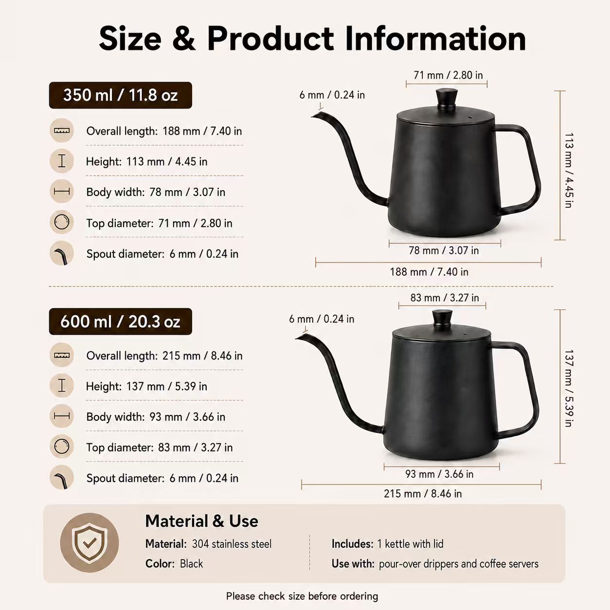 304 stainless steel coffee pot - đánh giá và giá Tea Coffee Pot Set