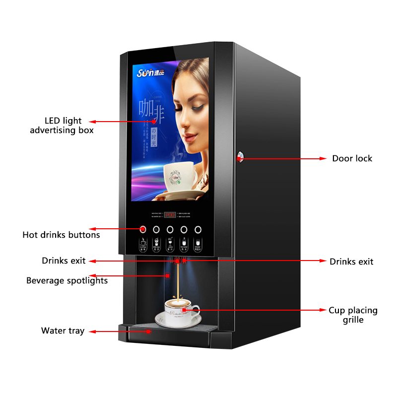 E-30SW Automatic Instant Coffe - đánh giá và giá Coffee Tea Vending Machine For Office