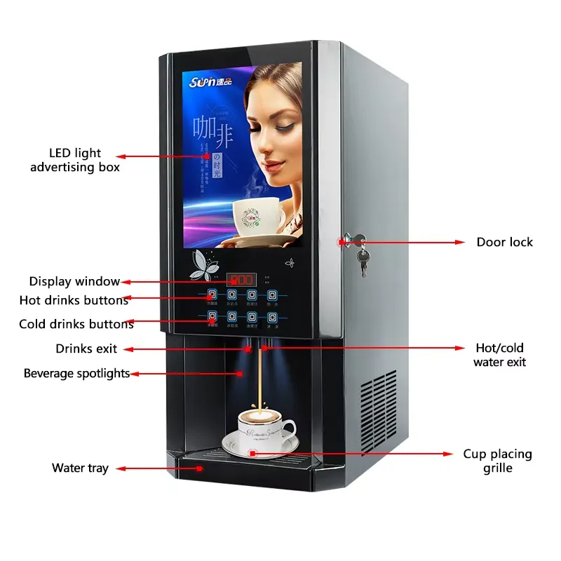 for 30SCW-8 Automatic Coffee M - đánh giá và giá Coffee Tea Vending Machine For Office