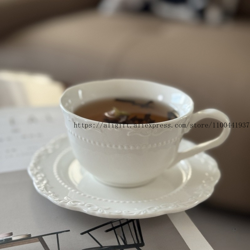 French Light Luxury Embossed F - đánh giá và giá Tea Coffee Pot Set