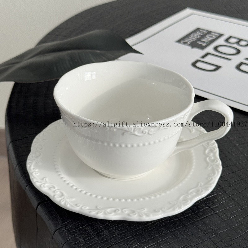 French Light Luxury Embossed F - đánh giá và giá Tea Coffee Pot Set