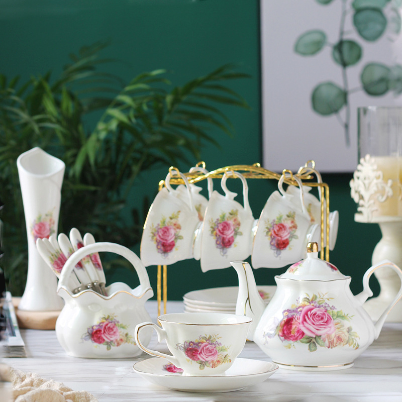 Ceramic coffee set European cu - đánh giá và giá Tea Coffee Pot Set
