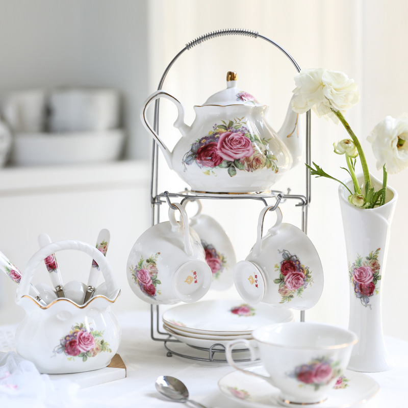 Ceramic coffee set European cu - đánh giá và giá Tea Coffee Pot Set