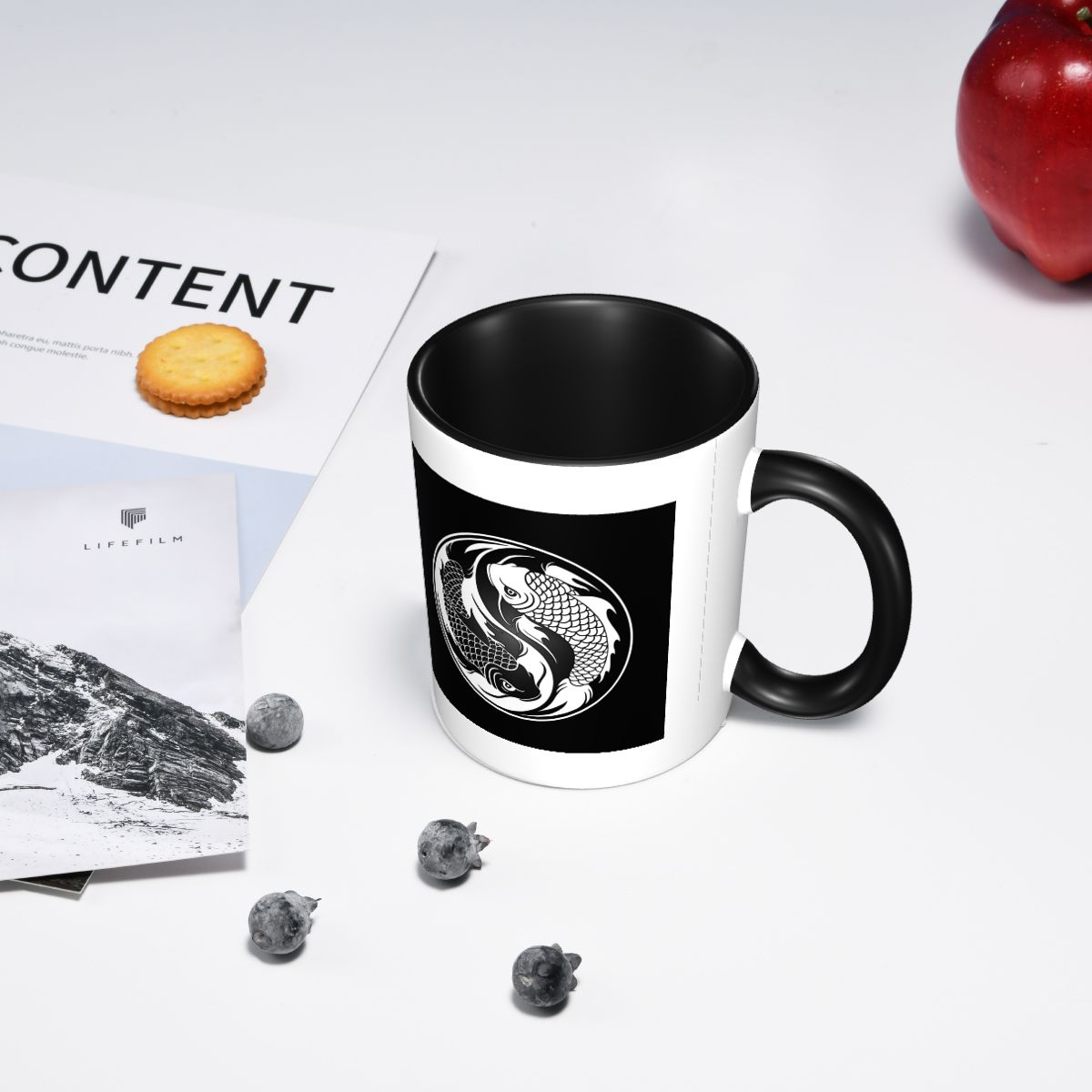 Black And White Yin Yang Koi F - đánh giá và giá Coffee Tea Yin Yang