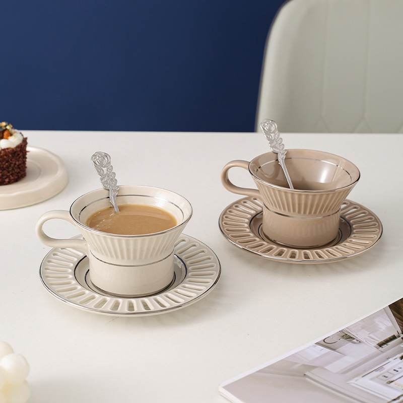 Luxury Ceramic Coffee Cup Dish - đánh giá và giá Coffee Tea Sugar Set