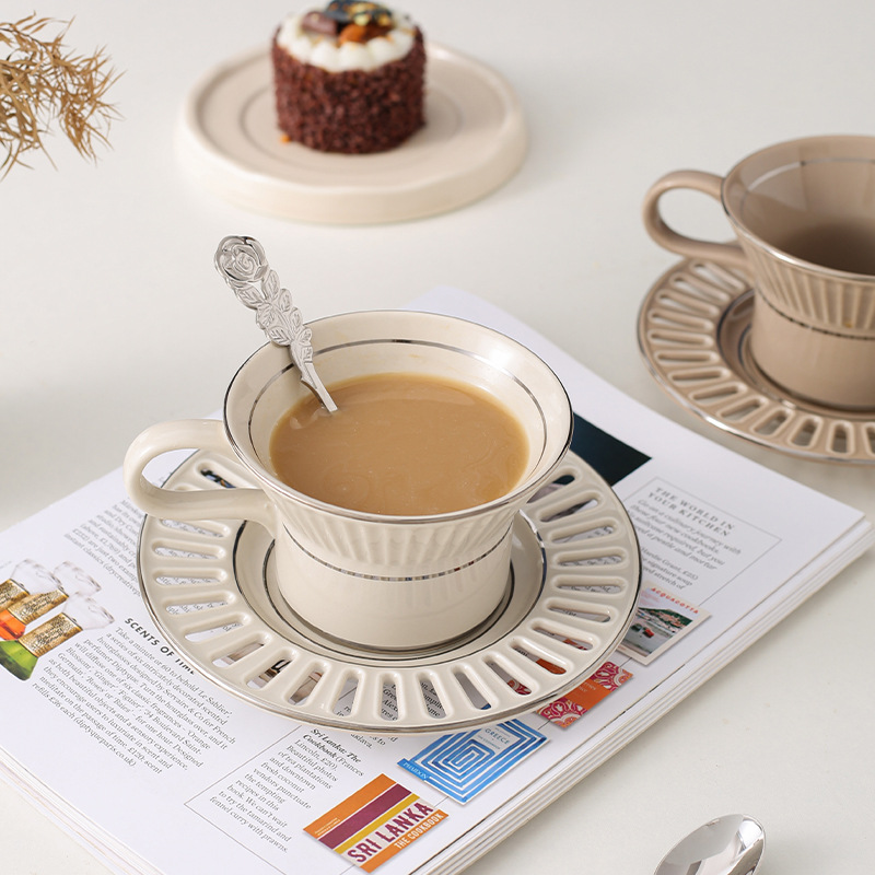 Luxury Ceramic Coffee Cup Dish - đánh giá và giá Coffee Tea Sugar Set