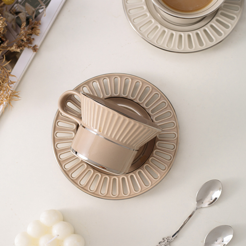 Luxury Ceramic Coffee Cup Dish - đánh giá và giá Coffee Tea Sugar Set